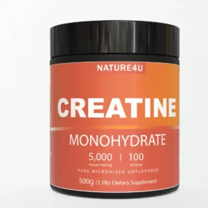 Creatine Monohydrate Powder 500G, 5000mg Per Serving (5g)