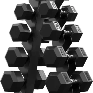 Hex Dumbbell Sets with Storage Rack